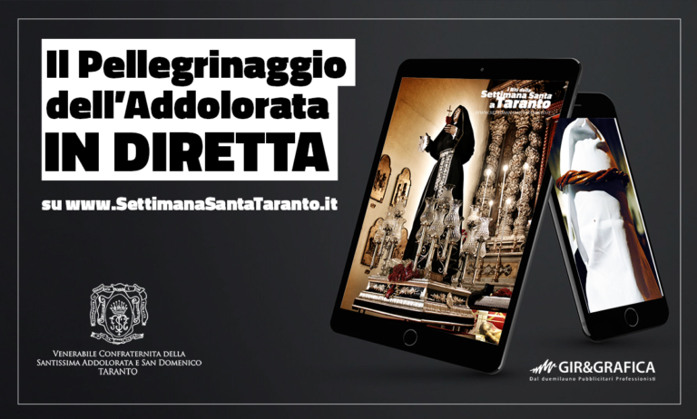 Il Pellegrinaggio della Addolorata in diretta web in tutto il mondo su SettimanaSantaTaranto.it Il Pellegrinaggio della Addolorata in diretta web in tutto il mondo su SettimanaSantaTaranto.it
